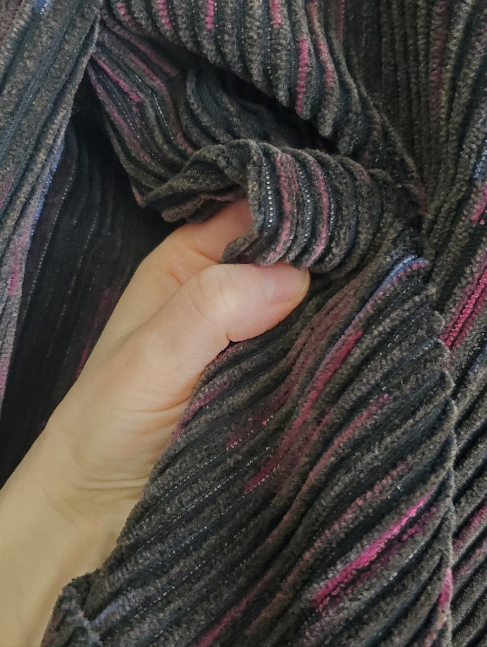 Vintage 60s Large Cord Suit Jacket Brian Tucker Dublin Black Coat Pink Stripes - Picture 5 of 16